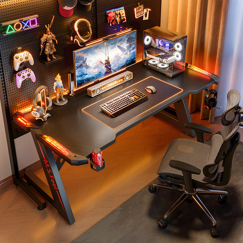 Esports Gaming Live - Meja Esports Pegboard Serat Karbon, Meja